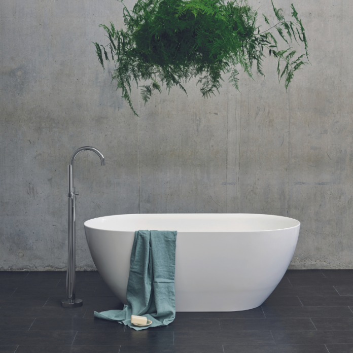 Clearwater Formoso Petite Clearstone Freestanding Bath - Lifestyle